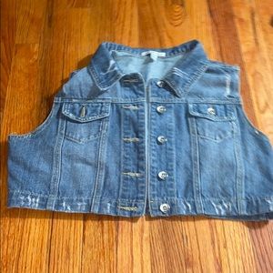 Sleeveless Denim Jean Jacket